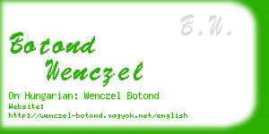 botond wenczel business card